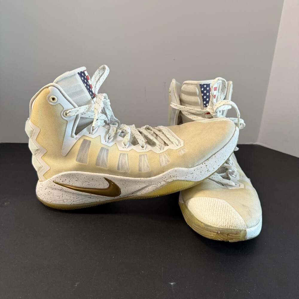 Nike Hyperdunk 2015 USA Olympic Gold Medal High Top Basketball Shoes Size 11